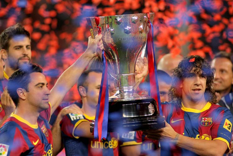 Carles Puyol Gerard Pique Barcelona